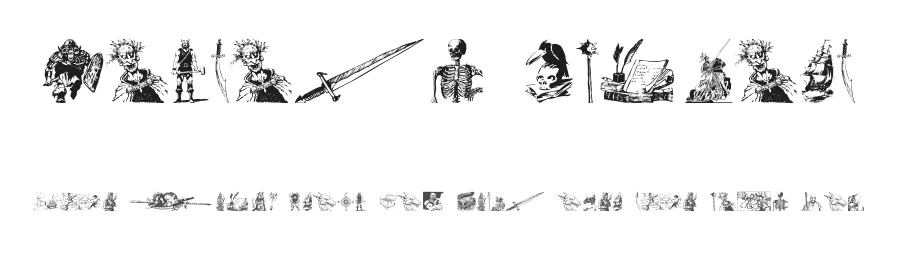 Fantasy Clipart by GemFonts / Typotheticals — Dingbats Font