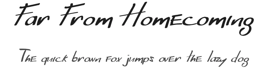 Far From Homecoming by Kade Fisher — Decorative Font