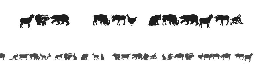 Farm & Wild Animals by CSP Backgrounds — Dingbats Font