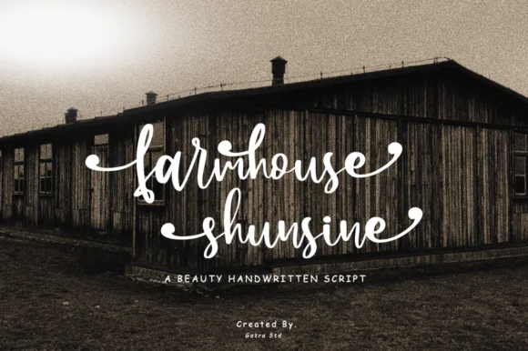 Farmhouse Shunsine Font by Gatra Std — Script Handwritten Font