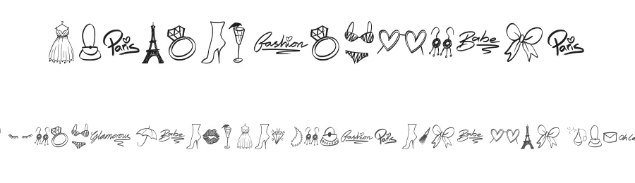 Fashion Pictures by JSH creates — Dingbats Font