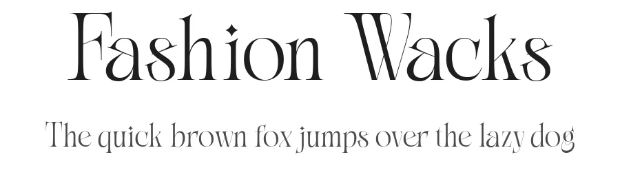 Fashion Wacks