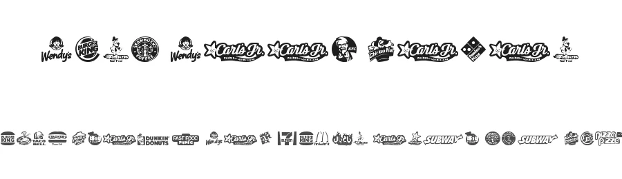 Fast Food logos by Ding Bang — Dingbats Font