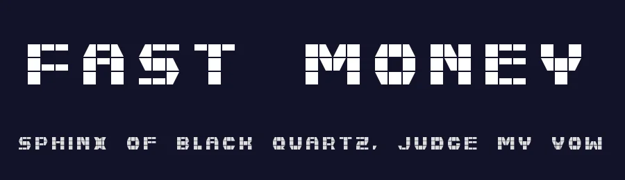 Fast Money by James Vipond — Display Font — thumbnail 2