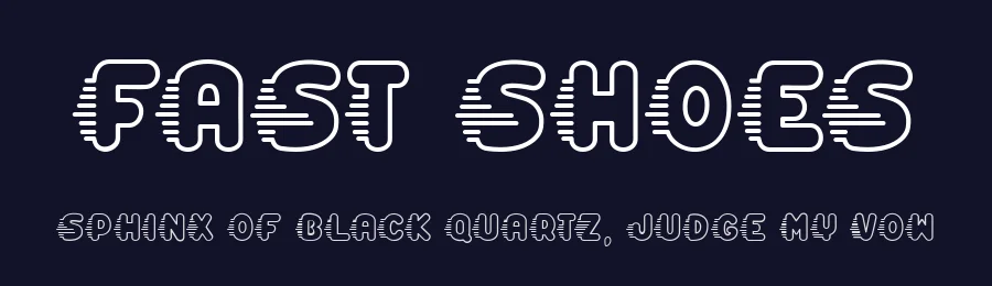 Fast Shoes by dcoxy - Greg Medina — Decorative Font — thumbnail 2