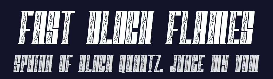 Fast Block Flames by Jeff Bensch — Decorative Font — thumbnail 2