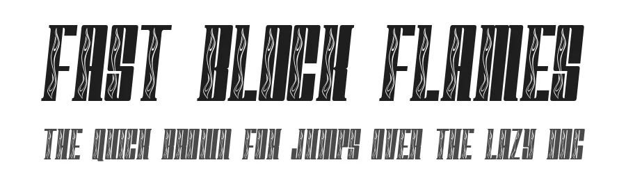 Fast Block Flames by Jeff Bensch — Decorative Font