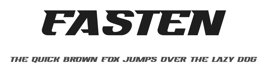 Fasten by Gassstype — Display Font