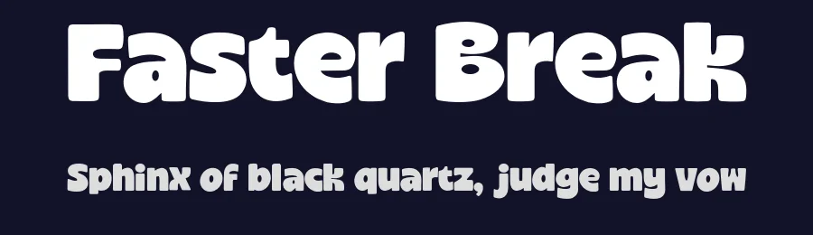 Faster Break by Namara Creative — Decorative Font — thumbnail 2