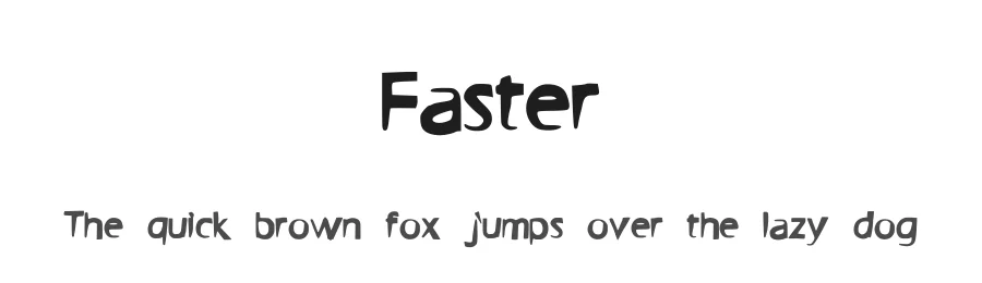 Faster by Leonard Posavec - LeoSupply.co — Decorative Font