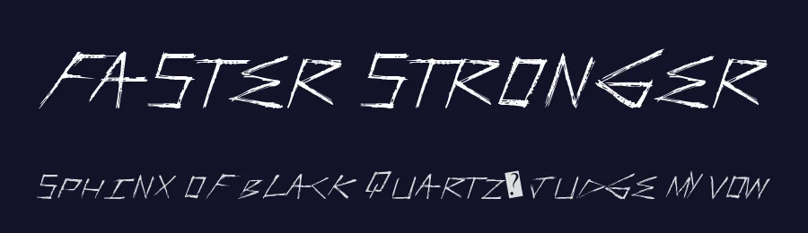 Faster Stronger by Xerographer Fonts — Script Handwritten Font — thumbnail 2