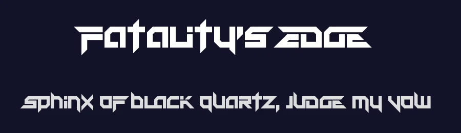 Fatality's Edge by Chequered Ink — Display Font — thumbnail 2
