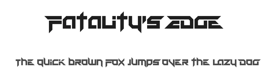Fatality's Edge by Chequered Ink — Display Font