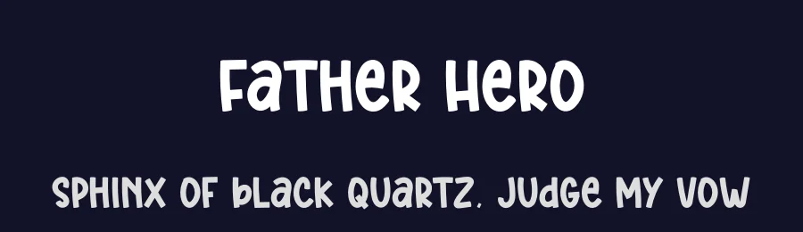 Father Hero by Scratchones — Decorative Font — thumbnail 2