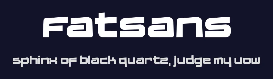 Fatsans by Manfred Klein — Display Font — thumbnail 2