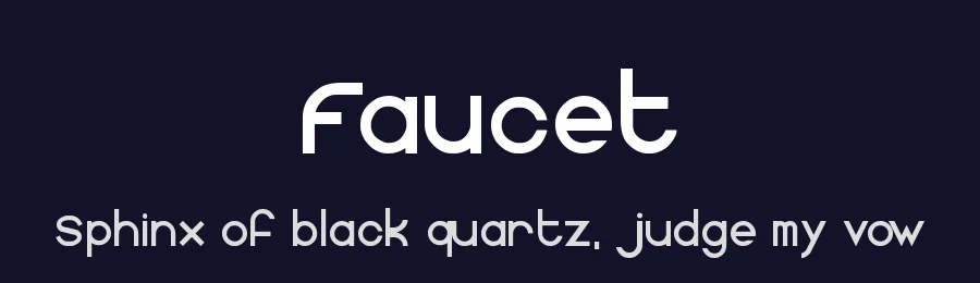 Faucet by Kirk Shelton — Sans Serif Font — thumbnail 2