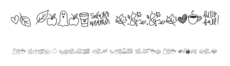 FB Autumn Doodles by Font Bundles — Dingbats Font