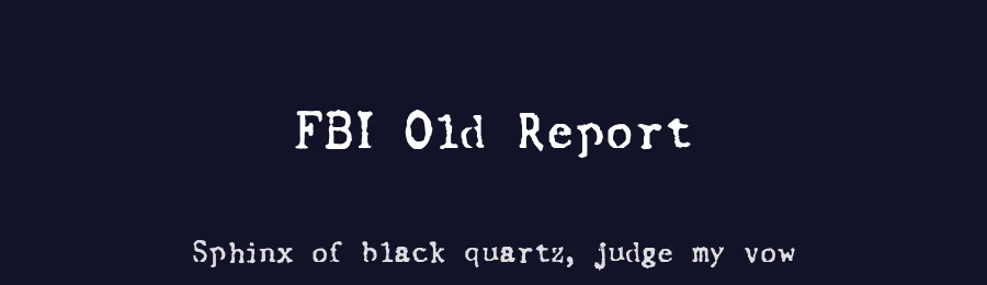 FBI Old Report by Cloutierfontes — Decorative Font — thumbnail 2
