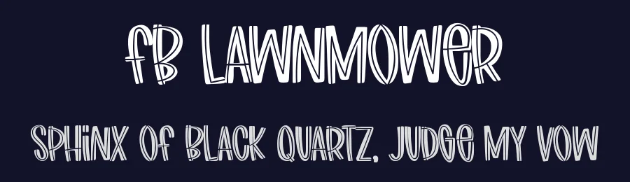 Fb Lawnmower by Font Bundles — Decorative Font — thumbnail 2