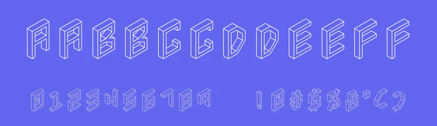 3D Isometric by GGBotNet — Display Font — thumbnail 3