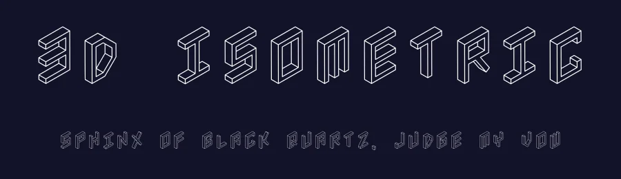 3D Isometric by GGBotNet — Display Font — thumbnail 2