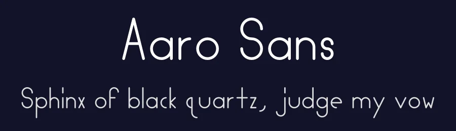 Aaro Sans by Aaron Troglia — Sans Serif Font — thumbnail 2