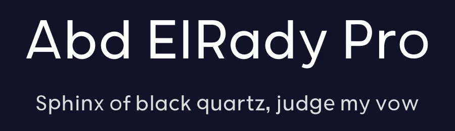 Abd ElRady Pro by Boutros International — Sans Serif Font — thumbnail 2
