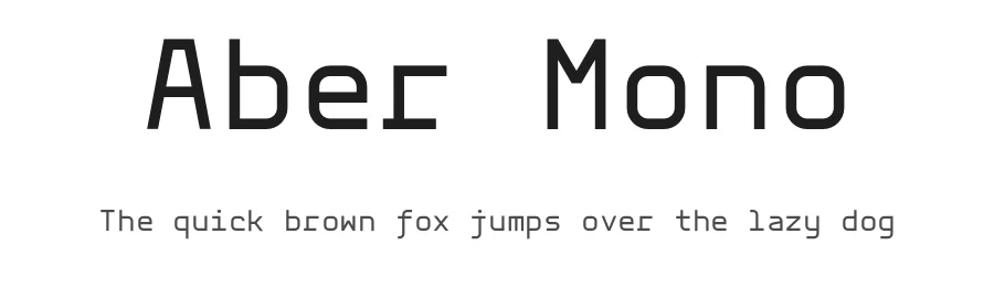 Aber Mono by Tom Robin Karlsson — Sans Serif Font