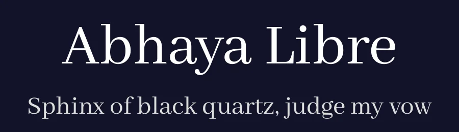 Abhaya Libre by Puspanada Ekanayake, Sola Matas, Pathum Egodawatta — Serif Font — thumbnail 2