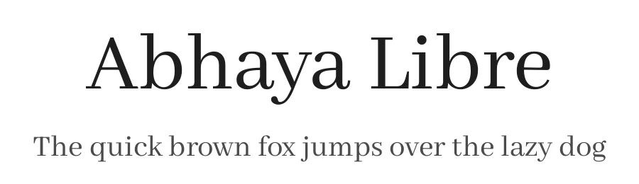 Abhaya Libre by Puspanada Ekanayake, Sola Matas, Pathum Egodawatta — Serif Font