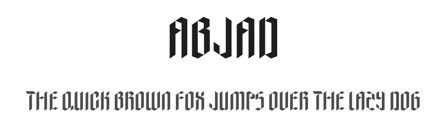 Abjad by Muhammad Muammar / @hellowammar — Display Font