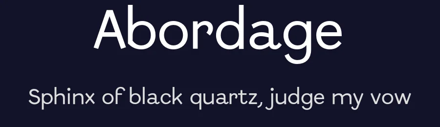 Abordage by Ange Degheest & Eugénie Bidaut — Sans Serif Font — thumbnail 2