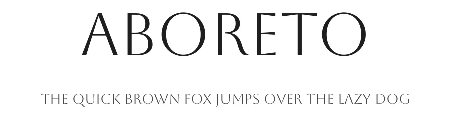 Aboreto by Dominik Jáger — Sans Serif Font