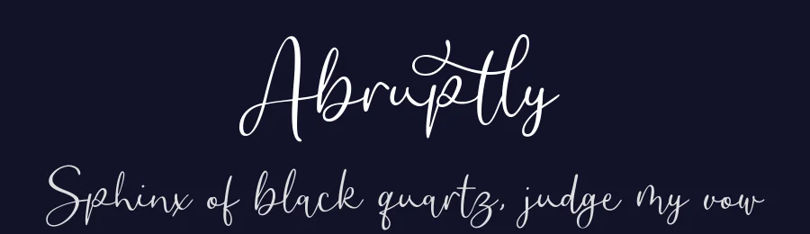 Abruptly by Ali Hamidi — Script Handwritten Font — thumbnail 2