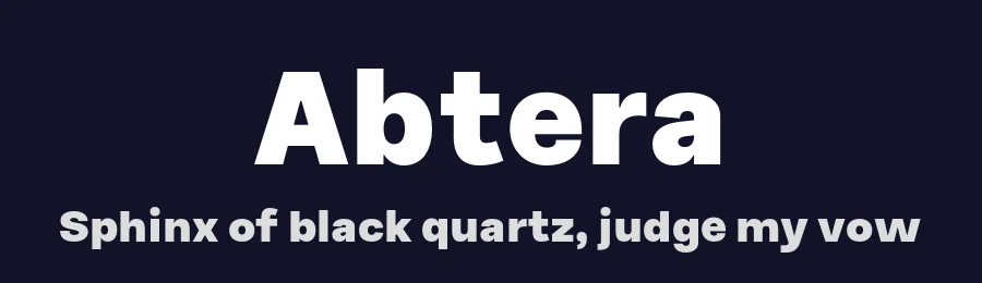 Abtera by By Abdul Artega — Sans Serif Font — thumbnail 2