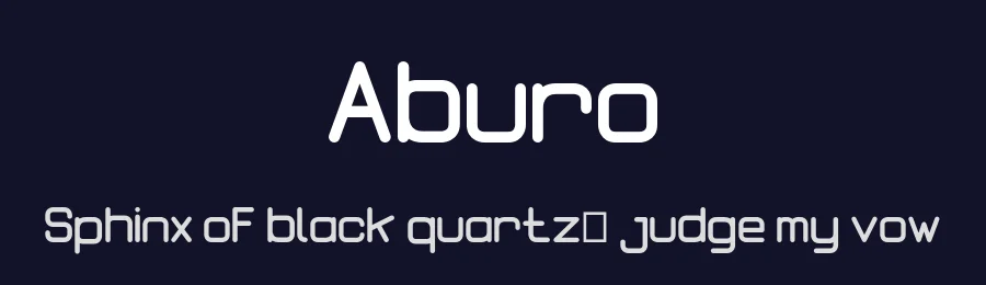 Aburo — Sans Serif Font — thumbnail 2