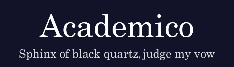 Academico by Steinberg Media Technologies GmbH — Serif Font — thumbnail 2