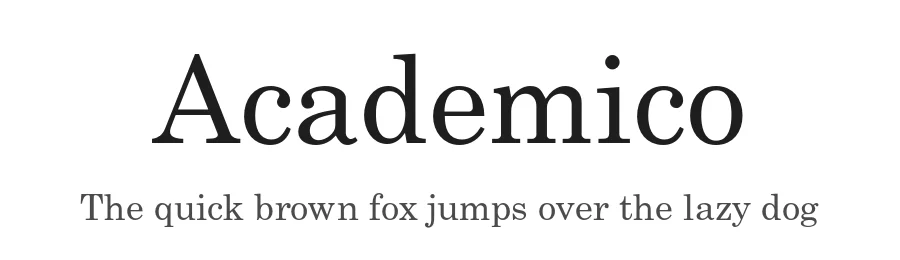 Academico by Steinberg Media Technologies GmbH — Serif Font
