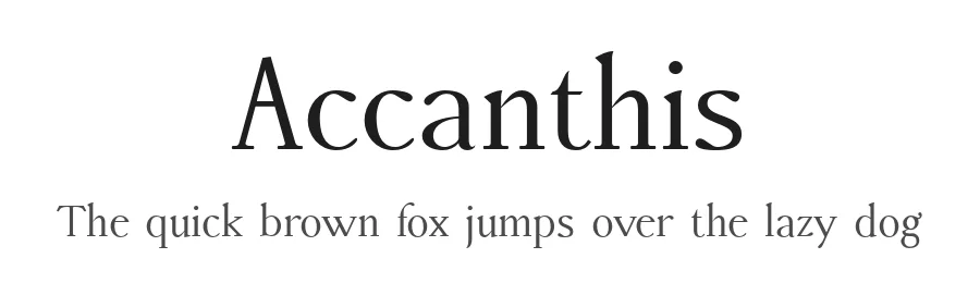 Accanthis by Hirwen HARENDAL — Serif Font