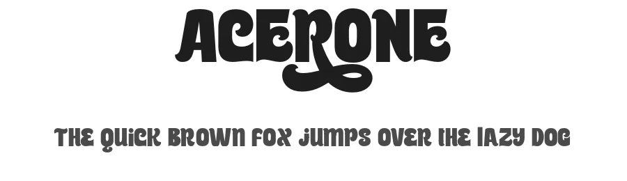 Acerone by Dida Ahluddin — Display Font