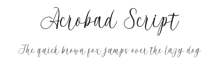 Acrobad Script by Polem — Script Handwritten Font