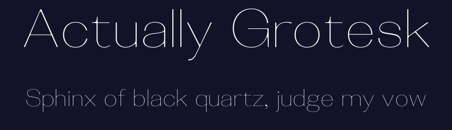 Actually Grotesk by Matyáš Vedral — Sans Serif Font — thumbnail 2