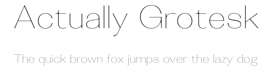Actually Grotesk by Matyáš Vedral — Sans Serif Font