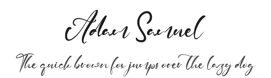 Adam Samuel by Kong Font — Script Handwritten Font