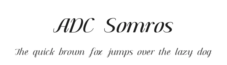 ADC Somros by Anupap Jaichumnan — Script Handwritten Font