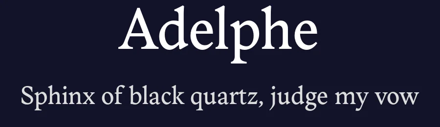 Adelphe by Eugénie Bidaut — Serif Font — thumbnail 2