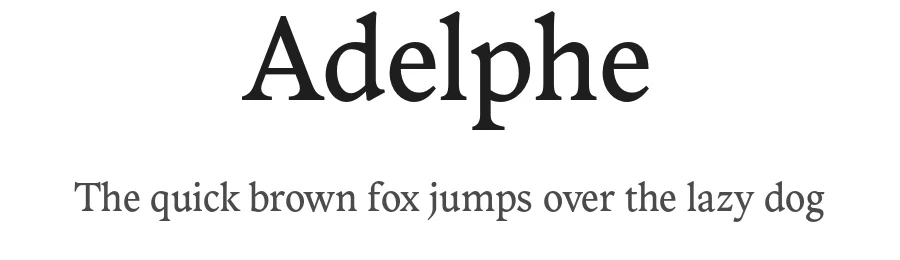Adelphe by Eugénie Bidaut — Serif Font