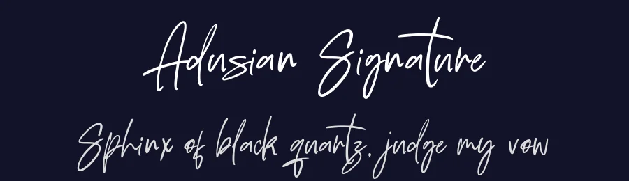 Adusian Signature by Ferdiansyah_Dzulka Elfira_Tebaltipisstudio_TTS — Script Handwritten Font — thumbnail 2