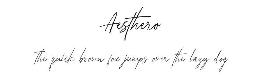 Aesthero by Sarid Ezra — Script Handwritten Font