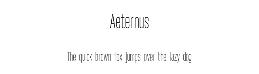 Aeternus by Nicola Manzari, Bruno Pierini — Sans Serif Font